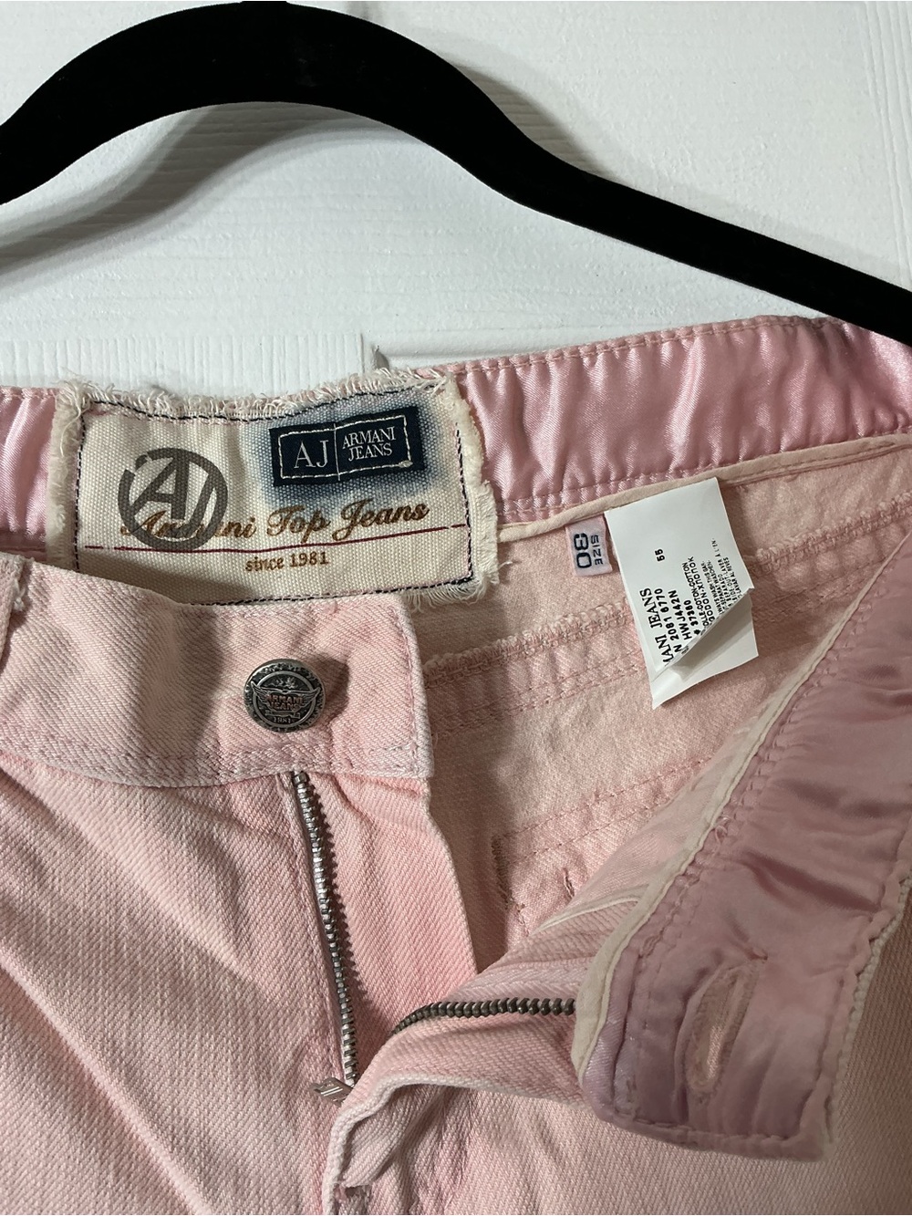 Armani Jeans Pastel Pink Skinny Jeans Size 30 NWT With Flaws - Picture 3 of 13